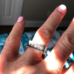 Square silver t &co band